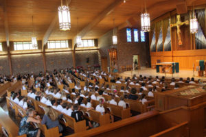 Ozaukee Catholic school students attend mass each Friday